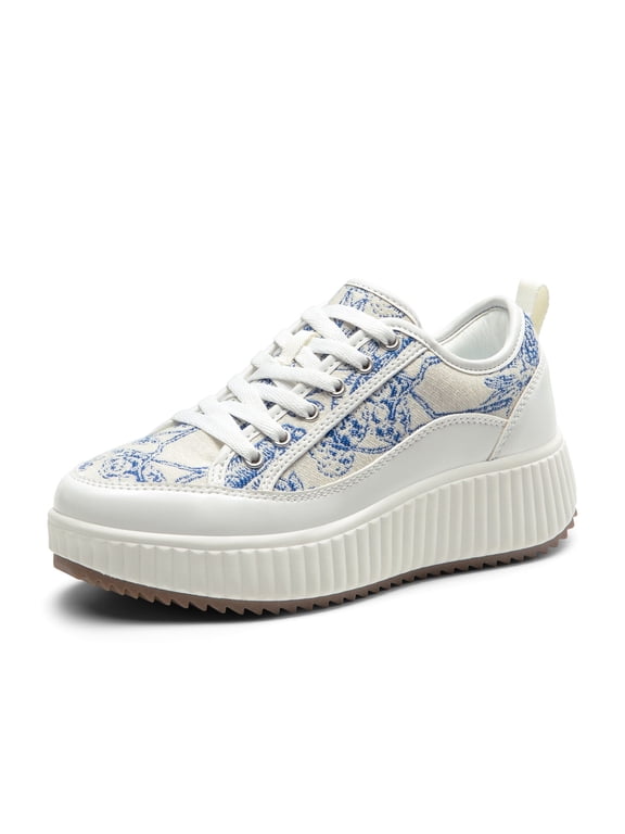 Women's Fashion Platform Sneakers Casual Walking Shoes Comfortable Sport Sneaker