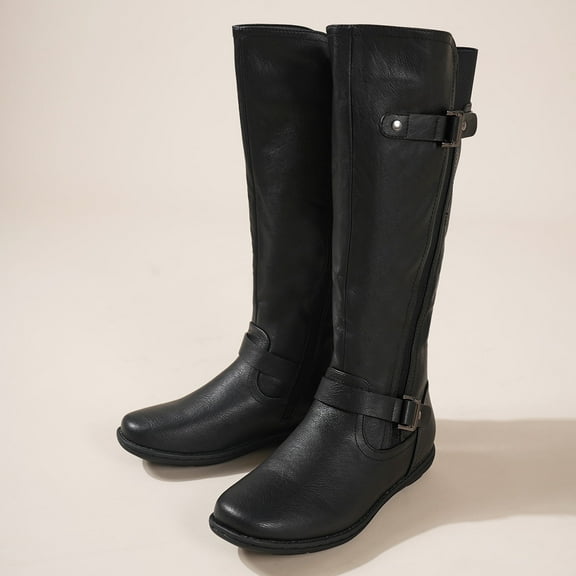 DREAM PAIRS Women's Faux Fur-Lined Knee High Winter Boots Trace