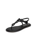 thumbnail image 1 of DREAM PAIRS Women's Flat Sandals Dressy Summer Stappy Comfortable Ankle Elastic T-Strap Beach Thong Sandals, 1 of 7