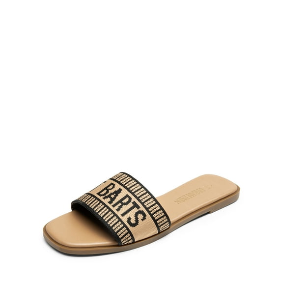 DREAM PAIRS Women's Flat Sandals Slip On Slides Sandals Square Open Toe Jacquard Braided Fashion Slides Casual Beach Slippers for Summer