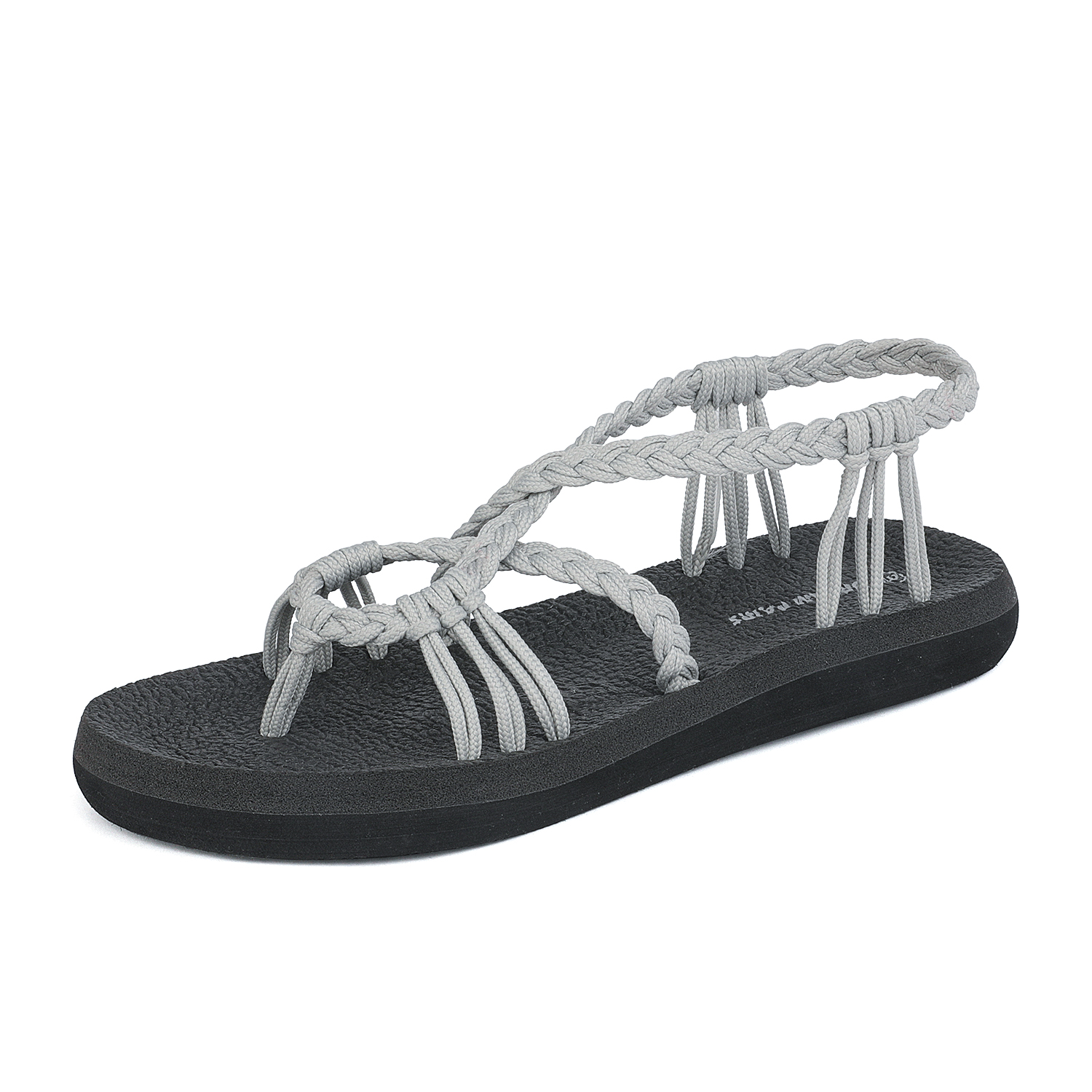 DREAM PAIRS Women's Flat Sandals Strap Yoga Casual Lightweight Beach Shoes GREY ATHENA_12 size 11 - image 1 of 4