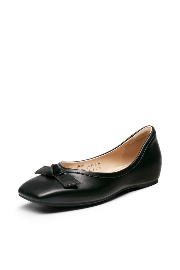 Women's Flats Low Wedge Comfortable Dressy Square Toe Wedding Bow Shoes