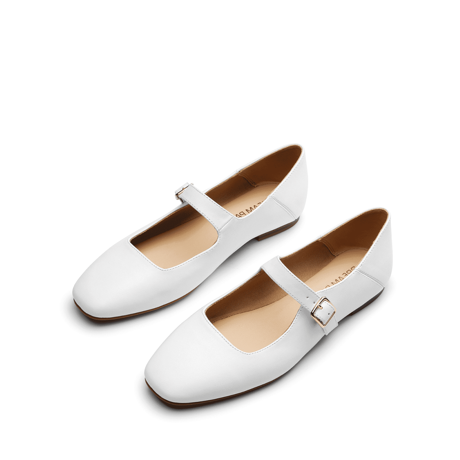 BURUDANI Women's Mary Jane Flats Square Toe Comfortable Casual Slip On ...