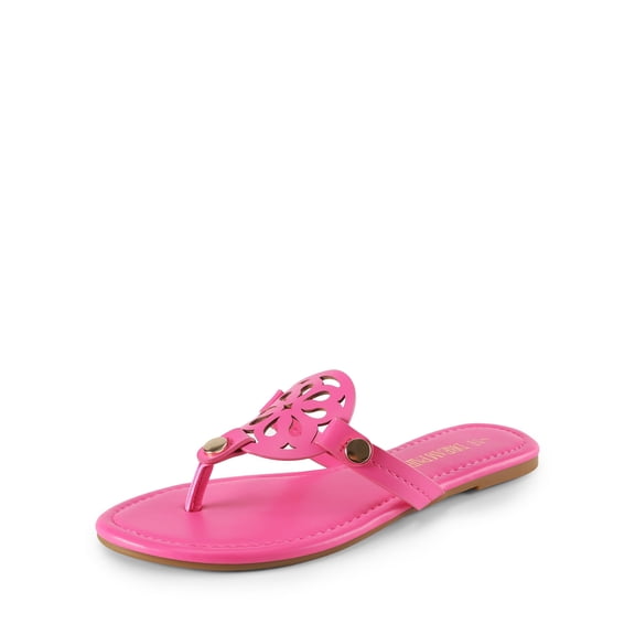 DREAM PAIRS Women's Flip Flops Comfortable Soft Cushion Slide Slip on Summer Beach Thong Flat Sandals