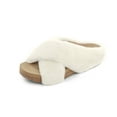 thumbnail image 1 of DREAM PAIRS Women's Fluffy House Shoes,Comfy Fuzzy Bedroom Non Slip Slide Slippers,Soft Faux Rabbit Fur Cross-Band Comfy Open Toe Slippers Indoor Outdoor SDSL2215W, 1 of 7