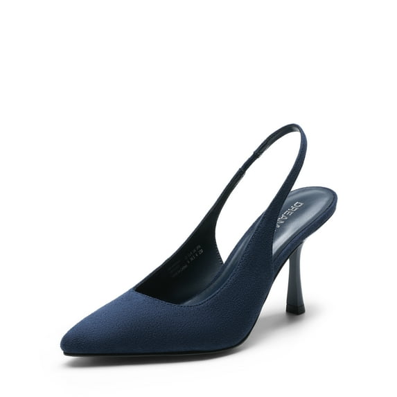 DREAM PAIRS Women's Heels Slingback Stiletto Pumps Shoes Pointed Closed Toe Kitten Heels Dress Bridal Elegant Wedding Sexy Party