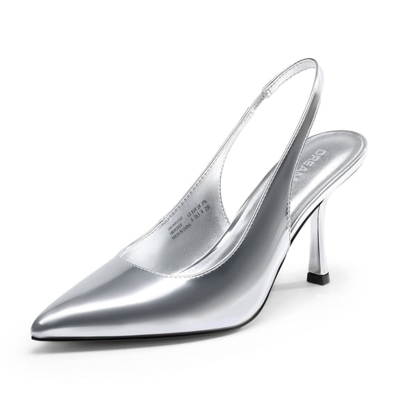 DREAM PAIRS Women's Heels Slingback Stiletto Pumps Shoes Pointed Closed Toe Kitten Heels Dress Bridal Elegant Wedding Sexy Party
