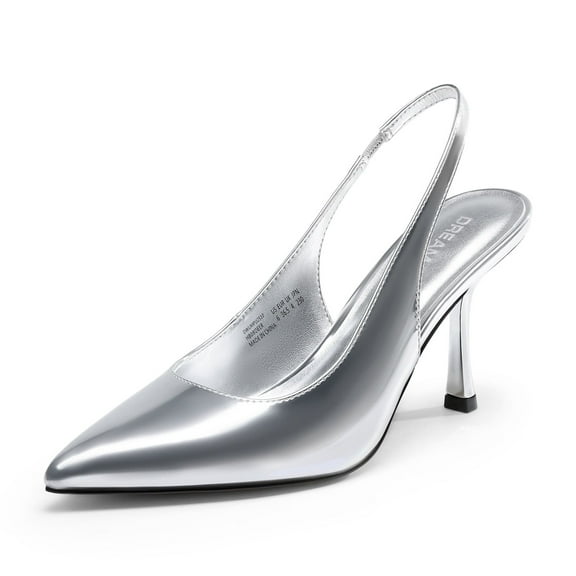 DREAM PAIRS Women's Heels Slingback Stiletto Pumps Shoes Pointed Closed Toe Kitten Heels Dress Bridal Elegant Wedding Sexy Party