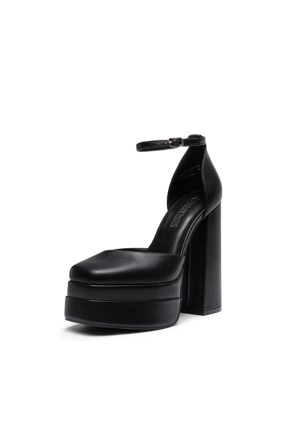 Women's High Chunky Platform Closed Toe Block Heels Square Toe Ankle Strap Dress Wedding Party Pumps Shoes AURELIA