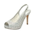 thumbnail image 1 of DREAM PAIRS Women's High Heels Platform Dress Rhinestones Peep Toe Pumps Shoes, 1 of 6
