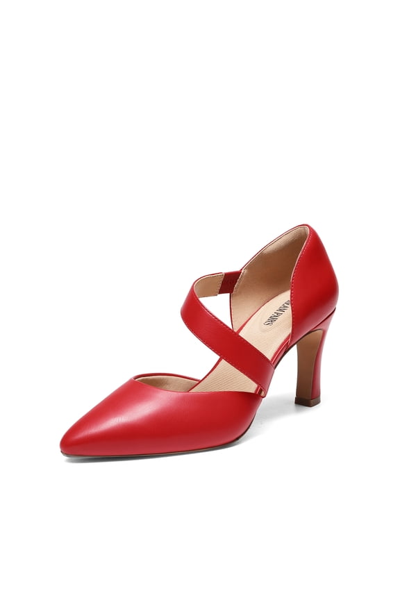 Women's High Heels Pumps Dress Closed Pointed Toe Comfortable D'Orsay Pumps Shoes for Work Office Wedding Dancing CHARMANE