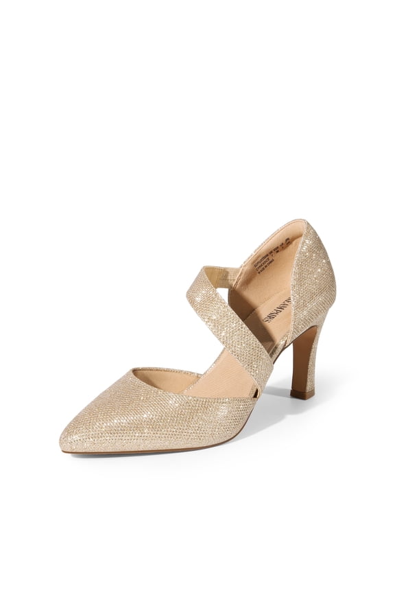 Women's High Heels Pumps Dress Closed Pointed Toe Comfortable D'Orsay Pumps Shoes for Work Office Wedding Dancing CHARMANE