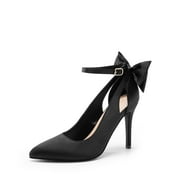 DREAM PAIRS Women's High Heels Stiletto Strappy Pointed Toe Bow Heel Pumps Sexy D'Orsay Party Wedding Dress Shoes