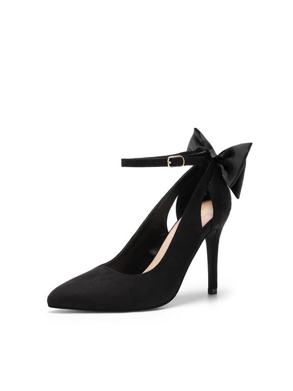 Women's High Heels Stiletto Strappy Pointed Toe Bow Heel Pumps Sexy D'Orsay Party Wedding Dress Shoes