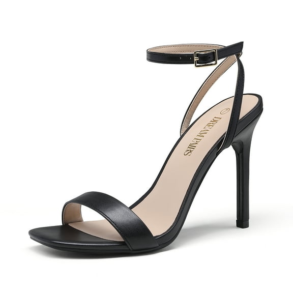 DREAM PAIRS Women’s High Stilettos Open Square Toe Ankle Strap Heels Sexy Comfort Strappy Dress Shoes Wedding Bridal Pumps Sandals