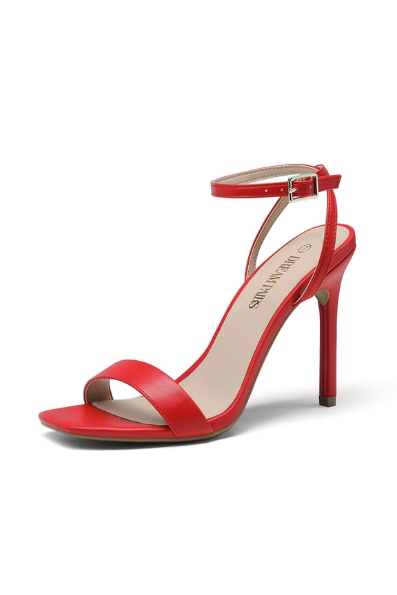 Women’s High Stilettos Open Square Toe Ankle Strap Heels Sexy Comfort Strappy Dress Shoes Wedding Bridal Pumps Sandals