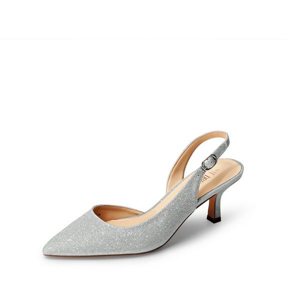 DREAM PAIRS Women's Kitten Heels Slingback Closed Pointed Toe Low Pumps Shoes Women Party Wedding Sexy Casual Dress Shoes