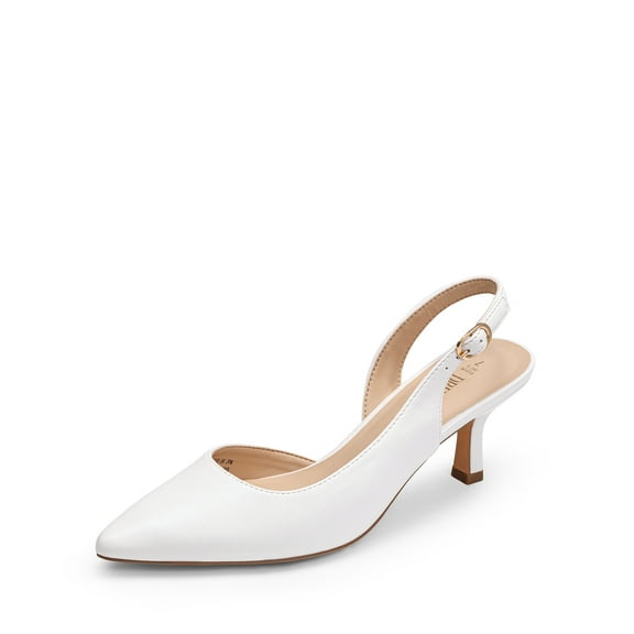 DREAM PAIRS Women's Kitten Heels Slingback Closed Pointed Toe Low Pumps Shoes Women Party Wedding Sexy Casual Dress Shoes
