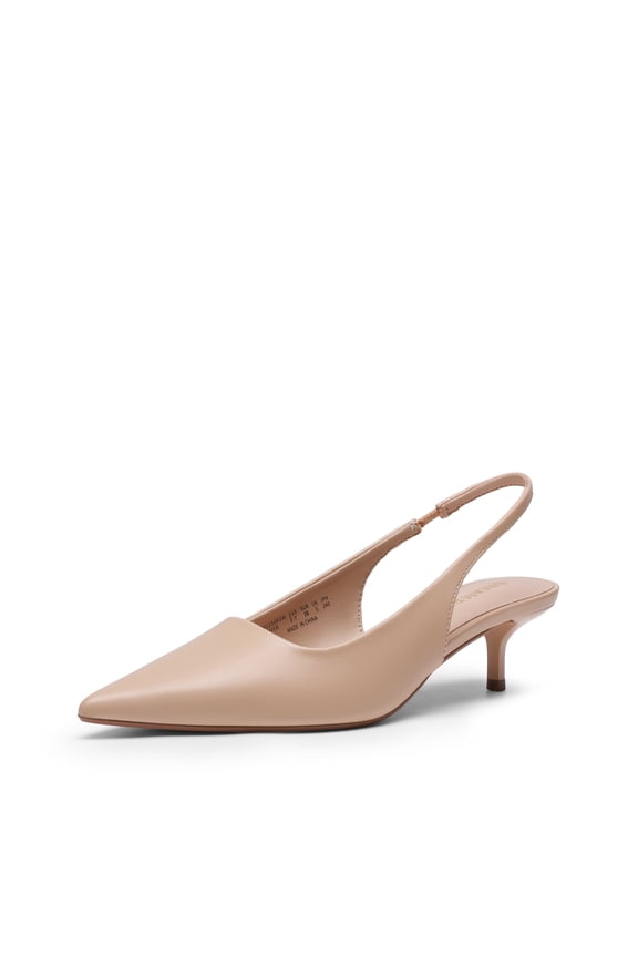 Women's Kitten Heels Slingback Low Closed Toe Comfortable Pumps Pointed Toe Wedding Party Elegant Dress Shoes