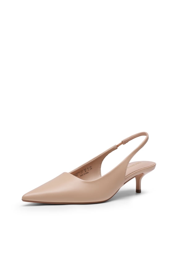 Women's Kitten Heels Slingback Low Closed Toe Comfortable Pumps Pointed Toe Wedding Party Elegant Dress Shoes