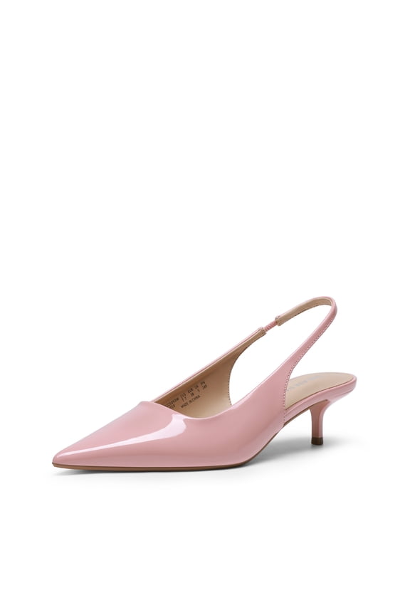 Women's Kitten Heels Slingback Low Closed Toe Comfortable Pumps Pointed Toe Wedding Party Elegant Dress Shoes