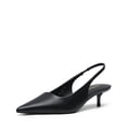 thumbnail image 1 of DREAM PAIRS Women's Kitten Heels Slingback Low Closed Toe Comfortable Pumps Pointed Toe Wedding Party Elegant Dress Shoes, 1 of 8