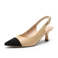 thumbnail image 1 of DREAM PAIRS Women's Kitten Heels Slingback Pumps Closed Pointed Toe Low Heel Dress Shoes for Wedding Party Casual, 1 of 7