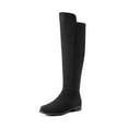 thumbnail image 1 of DREAM PAIRS Women's Knee-High Boots Comfortable Flat Low Heel Round Toe Stretchy Suede Slouch Boots with Side Zipper, 1 of 8