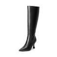 thumbnail image 1 of DREAM PAIRS Women's Knee High Boots, Pointed Toe Kitten Heel Dress Boots with Side Zipper, 1 of 7