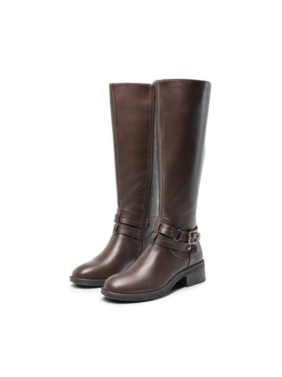 Women Knee High Riding Boots Classic Equestrian Style Comfortable Tall Boots for Casual or Dress Wear