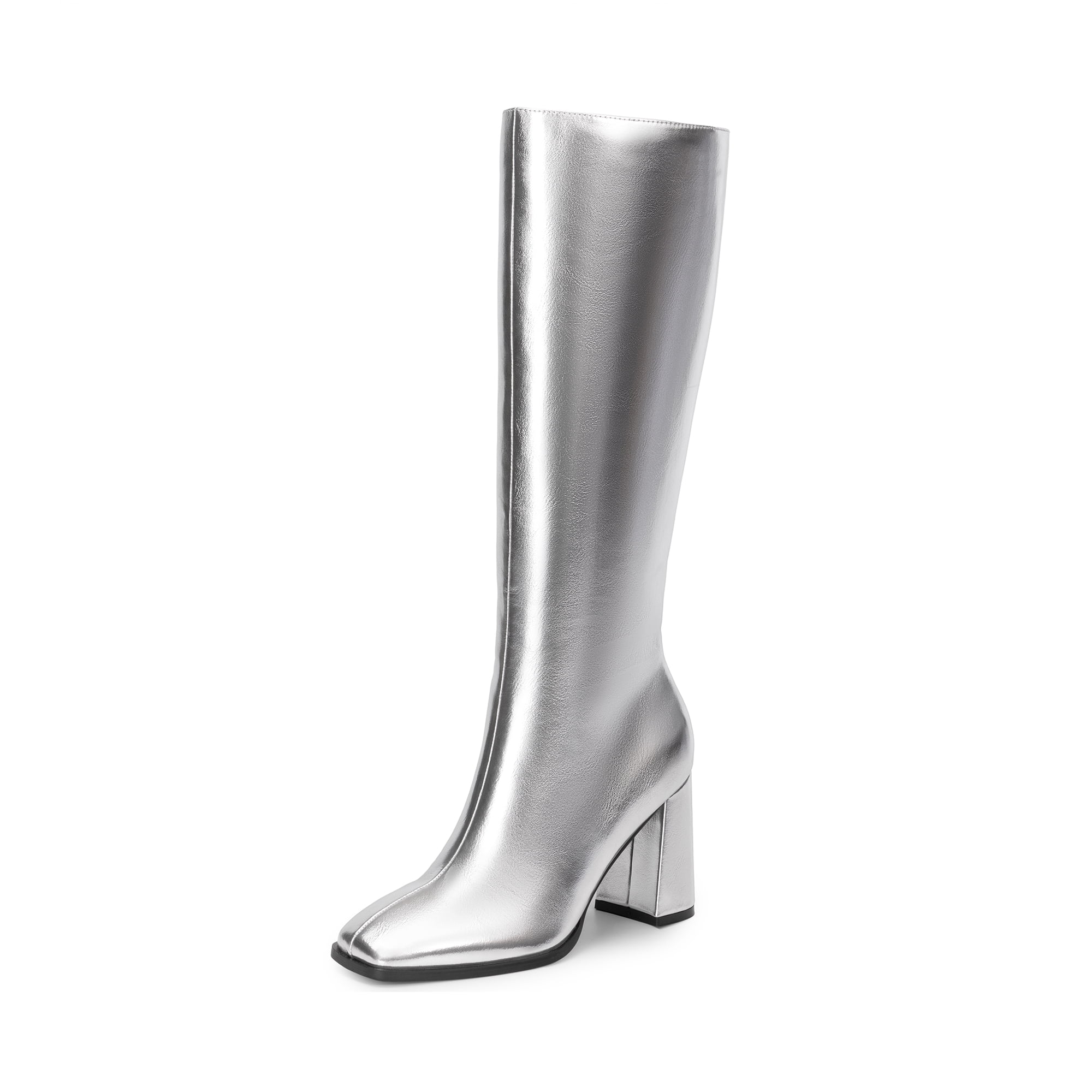 DREAM PAIRS Women's Knee High Boots Square Toe Gogo Boots Chunky Heel ...