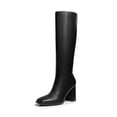 thumbnail image 1 of DREAM PAIRS Women's Knee High Boots Square Toe Gogo Boots Chunky Heel Boots with Side Zip Fashion Tall Boots For Women, 1 of 9