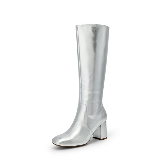 DREAM PAIRS Women's Knee-High Heeled Boots, Zip-Up Fashion Dress Boots