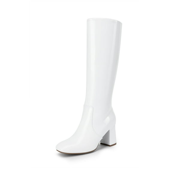 DREAM PAIRS Women's Knee-High Heeled Boots, Zip-Up Fashion Dress Boots