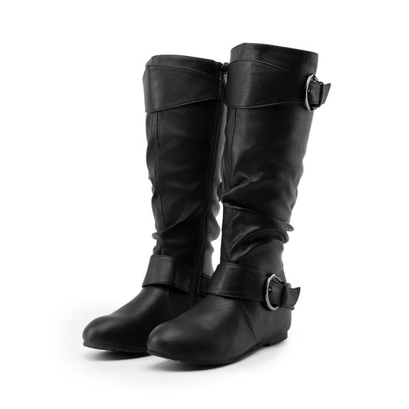 DREAM PAIRS Women's Knee High Low Hidden Wedge Boots
