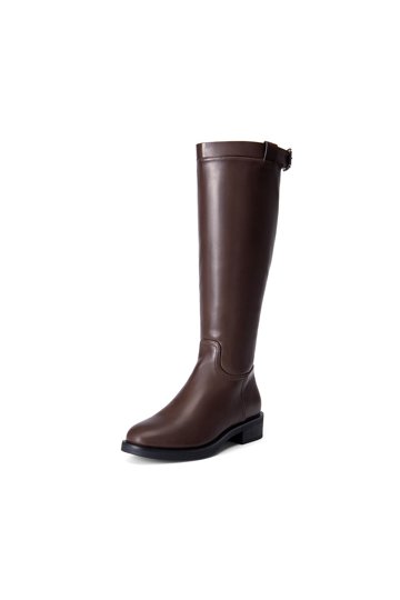 Women High Winter Riding Boots Round Toe Low Heel Dress Long Booties Amazon.com | SACFOF Women main image 4