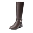 thumbnail image 1 of DREAM PAIRS Women's Knee High Riding Boots Comfortable Low Chunky Heel Boots  Side Zipper Round Toe Casual Classic Ranching Boots, 1 of 7