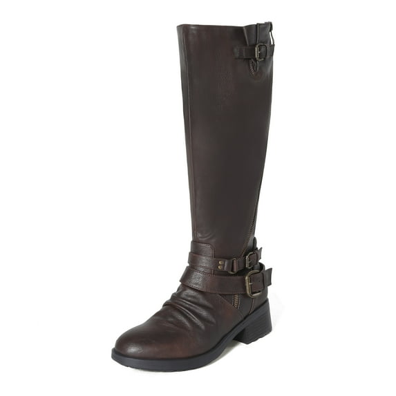 DREAM PAIRS Women's Knee High Riding Boots Wide Calf