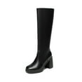 thumbnail image 1 of DREAM PAIRS Women's Knee-High Square Toe Gogo Boots with Chunky Block Heel, Platform, and Side Zipper, 1 of 8