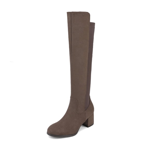 DREAM PAIRS Women's Knee High Stretchy Fashion Boots Comfortable Slip-On Dress Boots