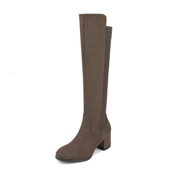 DREAM PAIRS Women's Knee High Stretchy Fashion Boots Comfortable Slip-On Dress Boots