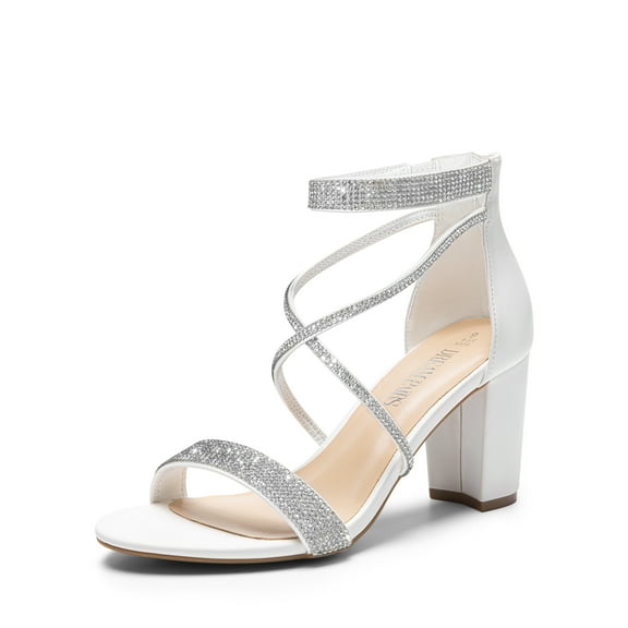 DREAM PAIRS Women’s Low Chunk Heel Pump Sandals – Stylish Dressy Shoes for Work, Parties, and Everyday Wear