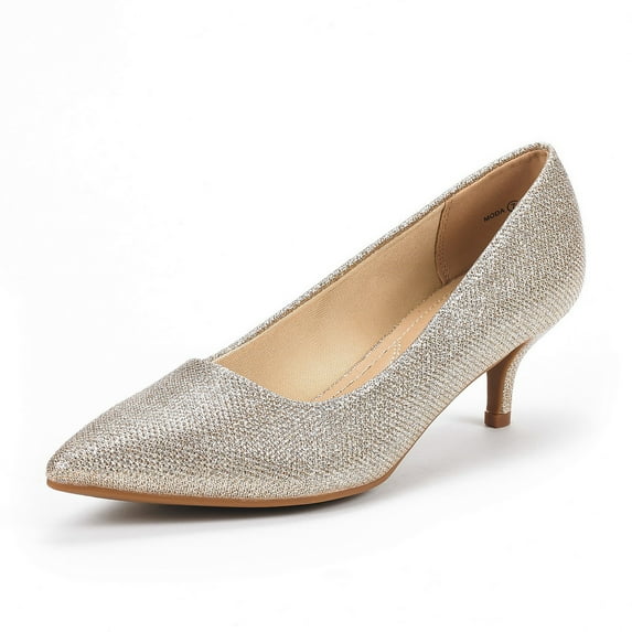 DREAM PAIRS Women's Low Heel D'Orsay Pointed Toe Pump Shoes Wedding Party Shoes