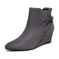 thumbnail image 1 of DREAM PAIRS Women's Low Heel Wedge Ankle Booties Fall Short Boots, 1 of 5