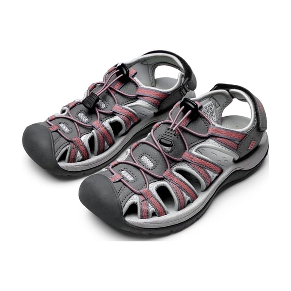 DREAM PAIRS Women's Low Heels Hiking Sandals for Outdoor Adventures for Adult