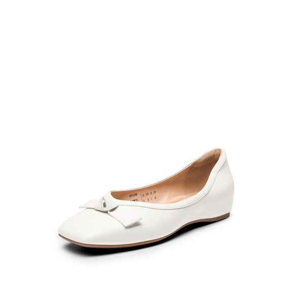 DREAM PAIRS Women's Low Wedge Dressy Flats, Comfortable Square Toe Rhinestone Wedding Shoes