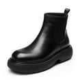 thumbnail image 1 of DREAM PAIRS Women's Lug Sole Platform Boots Ankle Booties Elastic Chelsea Booties SDAB2216W BLACK Size 11, 1 of 7