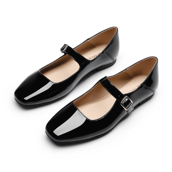 DREAM PAIRS Girls Dress Shoes Ankle Strap Princess Flats Chunky Heel Pump Party Wedding for Little Big Kid