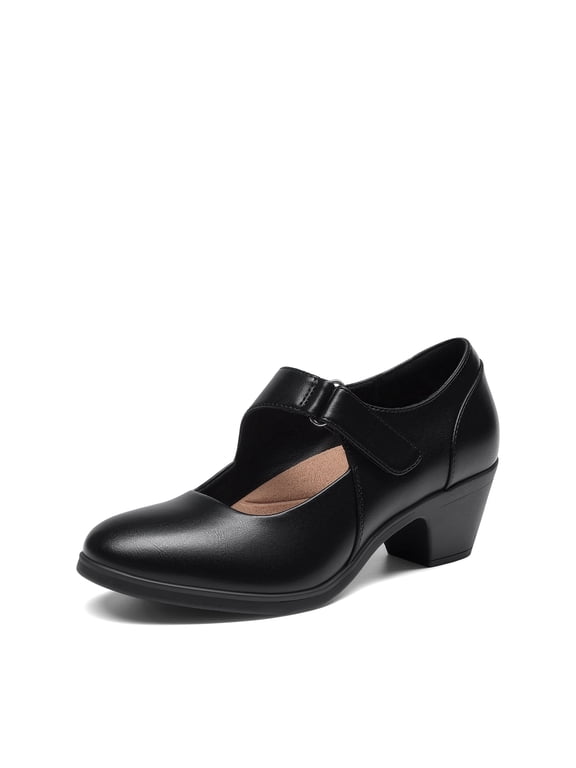 Women's Mary Janes Chunky Closed Toe Dress Low Heels Comfortable Orthopedic Work Pumps Wedding Formal Casual Shoes