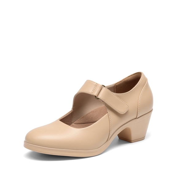 DREAM PAIRS Women's Mary Janes Chunky Closed Toe Dress Low Heels Comfortable Orthopedic Work Pumps Wedding Formal Casual Shoes
